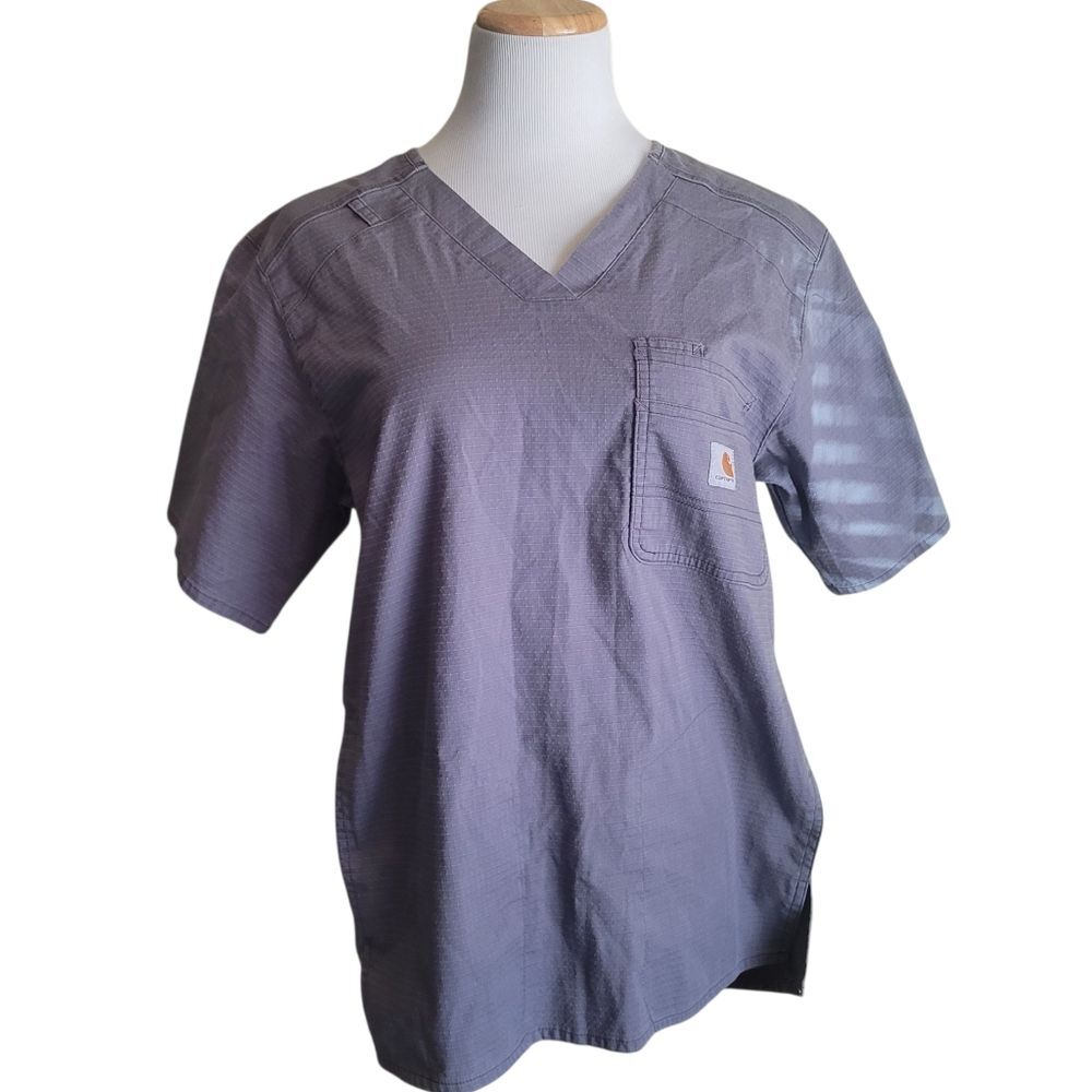 Carhartt Rugged Flex RipStop  Men's Scrub Utility Pocket Gray Size Large